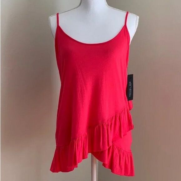 Pink Rachel Zoe Ruffle Tank Top (NWT) - Picture 1 of 6